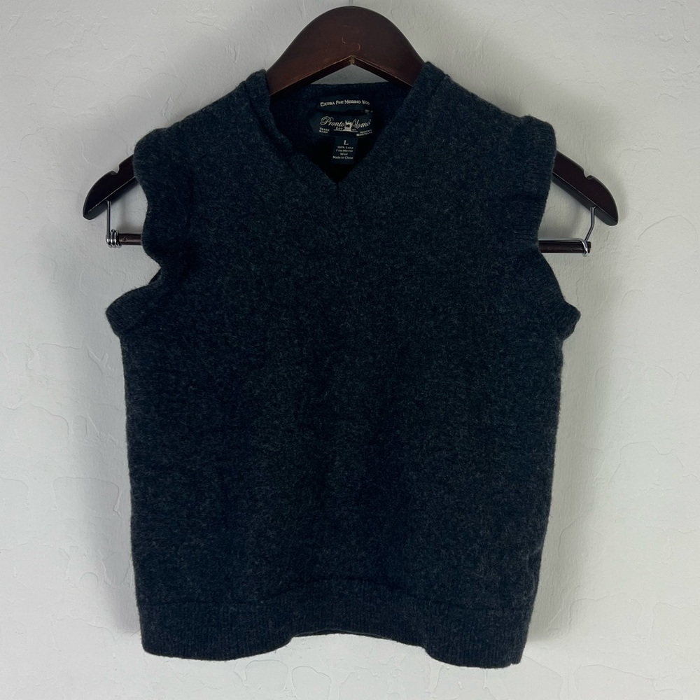 Pronto Uomo Wool Vest Sweater Size Large